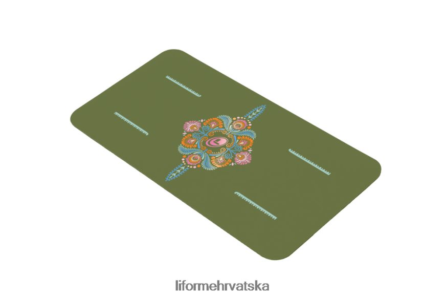 HPT6H81 Liforme mindful garden jastučić za jogu maslinasto/cvjetno kolekcija