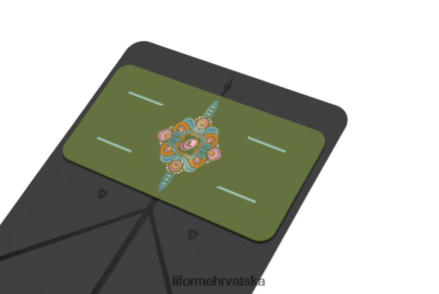 HPT6H81 Liforme mindful garden jastučić za jogu maslinasto/cvjetno kolekcija