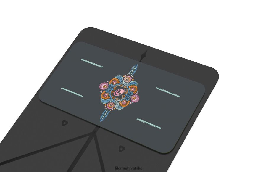 HPT6H84 Liforme mindful garden jastučić za jogu siva/cvjetna kolekcija