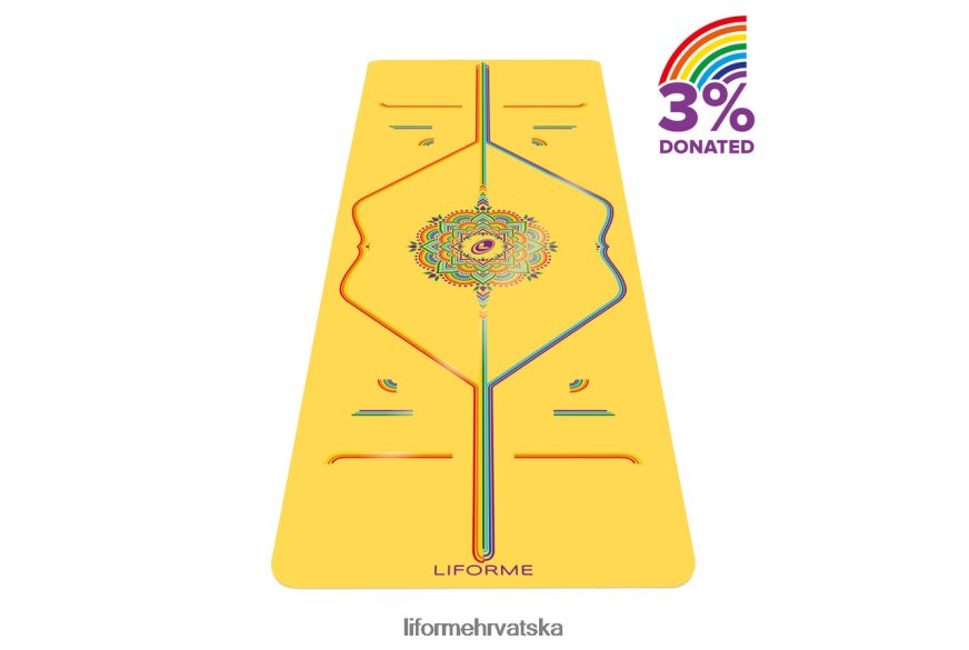 HPT6H16 Liforme prostirka za jogu duge nade žuta/duga prostirke za jogu