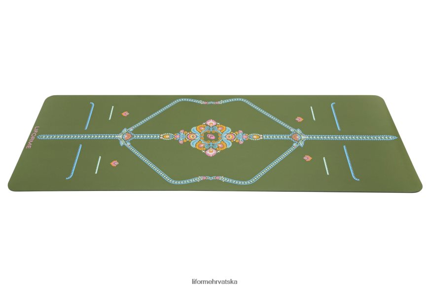 HPT6H1 Liforme pažljiva vrtna prostirka za jogu maslinasto/cvjetno prostirke za jogu