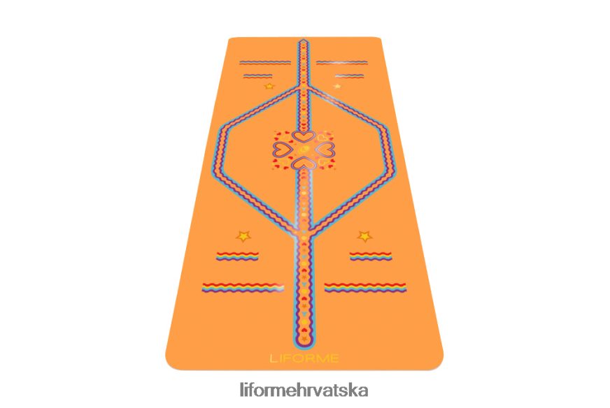HPT6H69 Liforme dječja razigrana prostirka za jogu jarke naranče prostirke za jogu