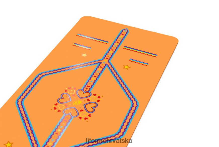 HPT6H69 Liforme dječja razigrana prostirka za jogu jarke naranče prostirke za jogu