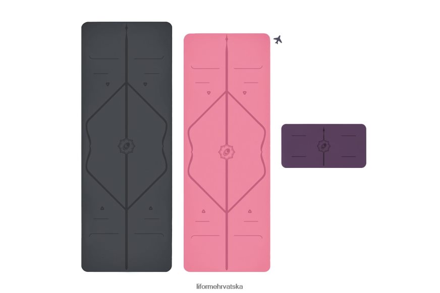 HPT6H62 Liforme prostirka za jogu, set za putovanja i jastučići klasični prostirke za jogu