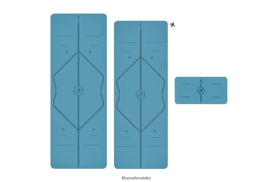 HPT6H62 Liforme prostirka za jogu, set za putovanja i jastučići klasični prostirke za jogu