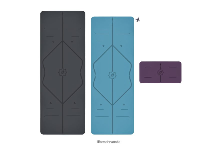 HPT6H62 Liforme prostirka za jogu, set za putovanja i jastučići klasični prostirke za jogu