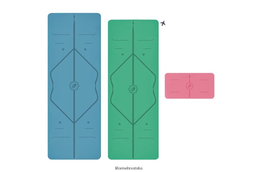 HPT6H62 Liforme prostirka za jogu, set za putovanja i jastučići klasični prostirke za jogu
