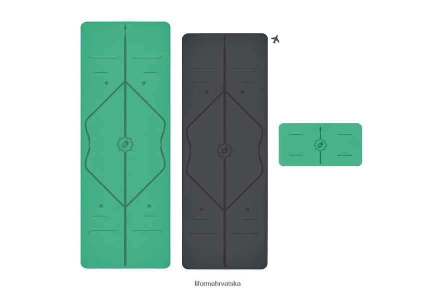 HPT6H62 Liforme prostirka za jogu, set za putovanja i jastučići klasični prostirke za jogu
