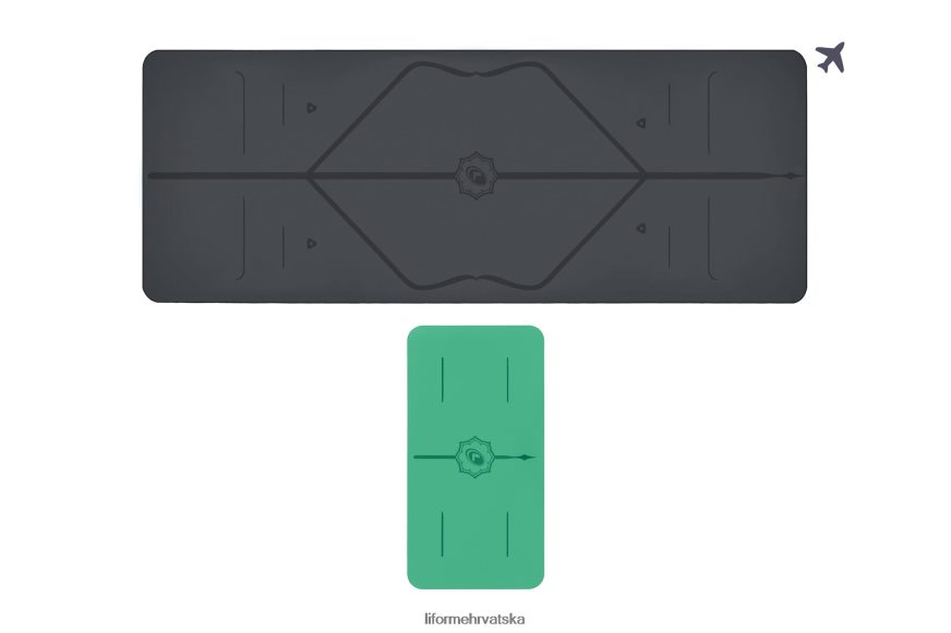 HPT6H64 Liforme prostirka za putovanje i paket jastučića za jogu klasični prostirke za jogu