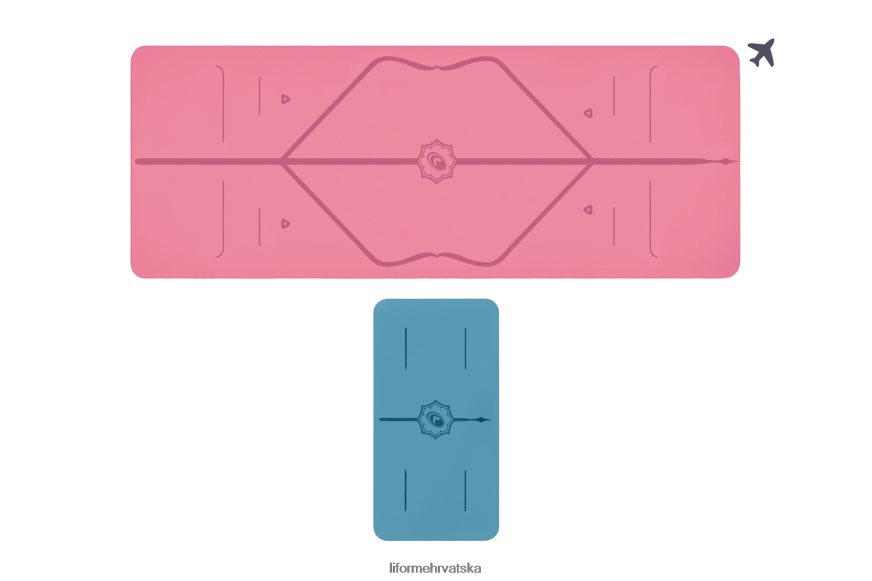 HPT6H64 Liforme prostirka za putovanje i paket jastučića za jogu klasični prostirke za jogu