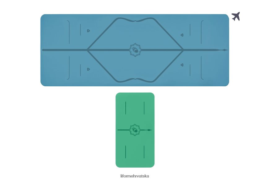 HPT6H64 Liforme prostirka za putovanje i paket jastučića za jogu klasični prostirke za jogu
