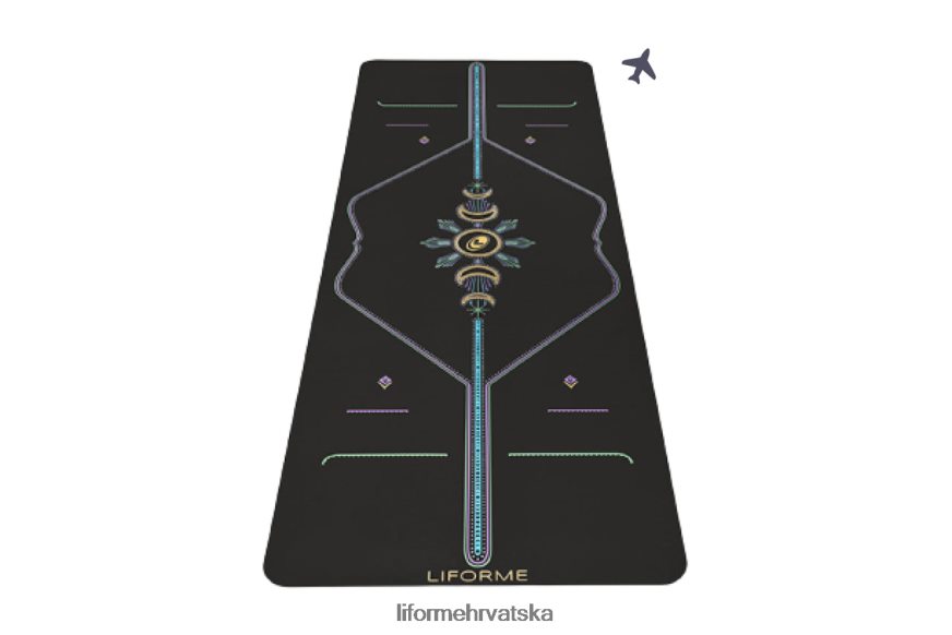 HPT6H45 Liforme prostirka za jogu putovanja kozmički mjesec crno prostirke za jogu