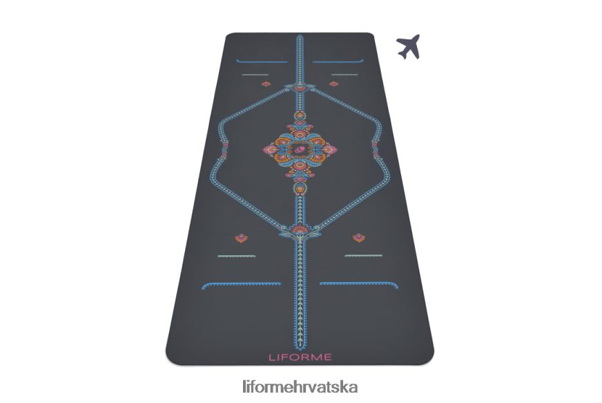 HPT6H48 Liforme pažljiva vrtna prostirka za jogu siva/cvjetna prostirke za jogu