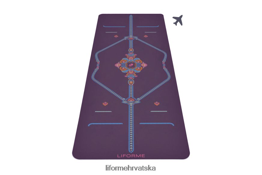 HPT6H49 Liforme pažljiva vrtna prostirka za jogu ljubičasta/cvjetna prostirke za jogu