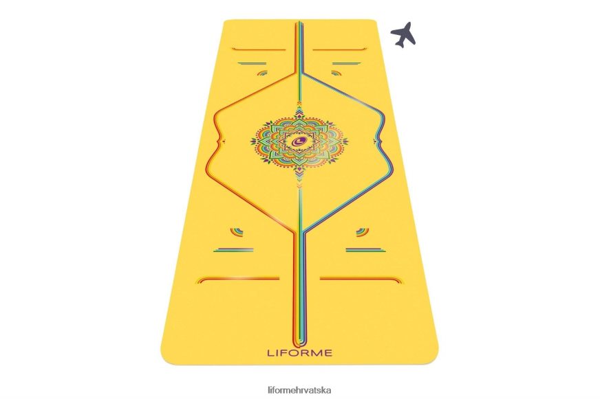 HPT6H51 Liforme putna prostirka duge nade žuta/duga prostirke za jogu