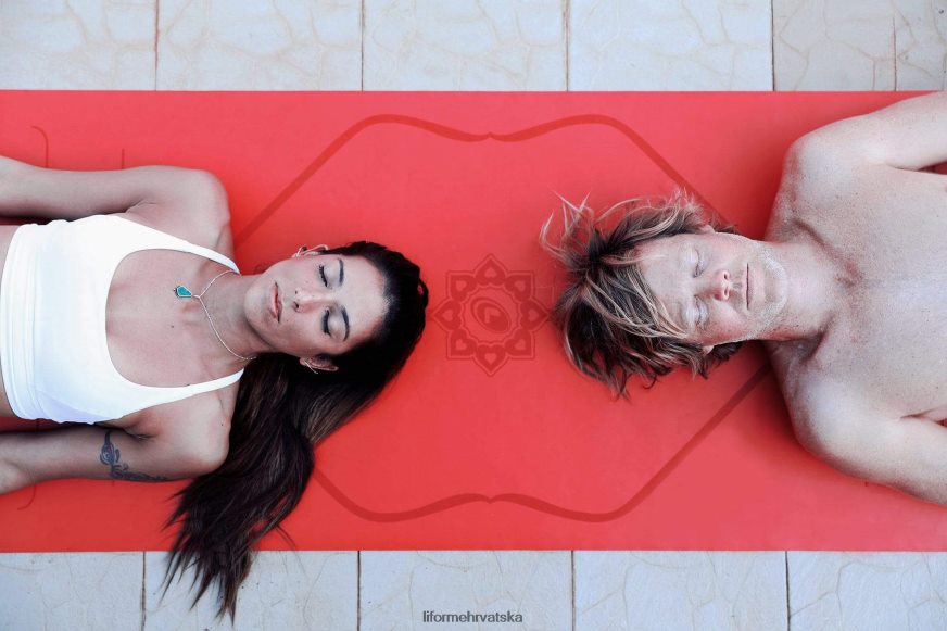 HPT6H58 Liforme ljubavna putna prostirka Crvena prostirke za jogu